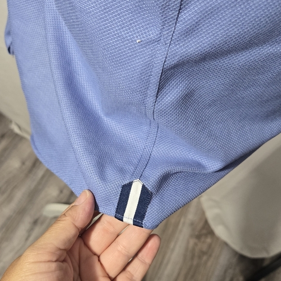 Banana Non-iron Tailored Slim Fit  Button Up Shirt Blue Sz Medium - Picture 7 of 10